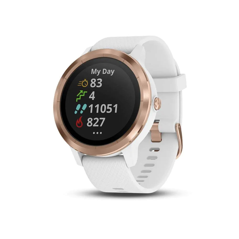 Garmin 010-01769-09 vívoactive 3 GPS Smartwatch with Contactless Payments and Built-in Sports Apps 1.2" White/Rose Gold (Renewed)