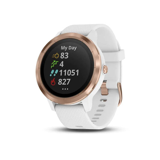 Garmin 010-01769-09 vívoactive 3 GPS Smartwatch with Contactless Payments and Built-in Sports Apps 1.2" White/Rose Gold (Renewed)
